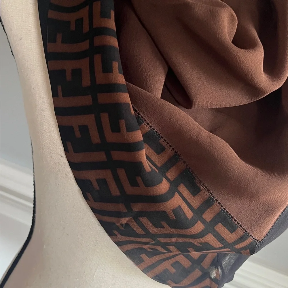 Fendi Silk Sheer Scarf Wrap 32.5” x 32.5”